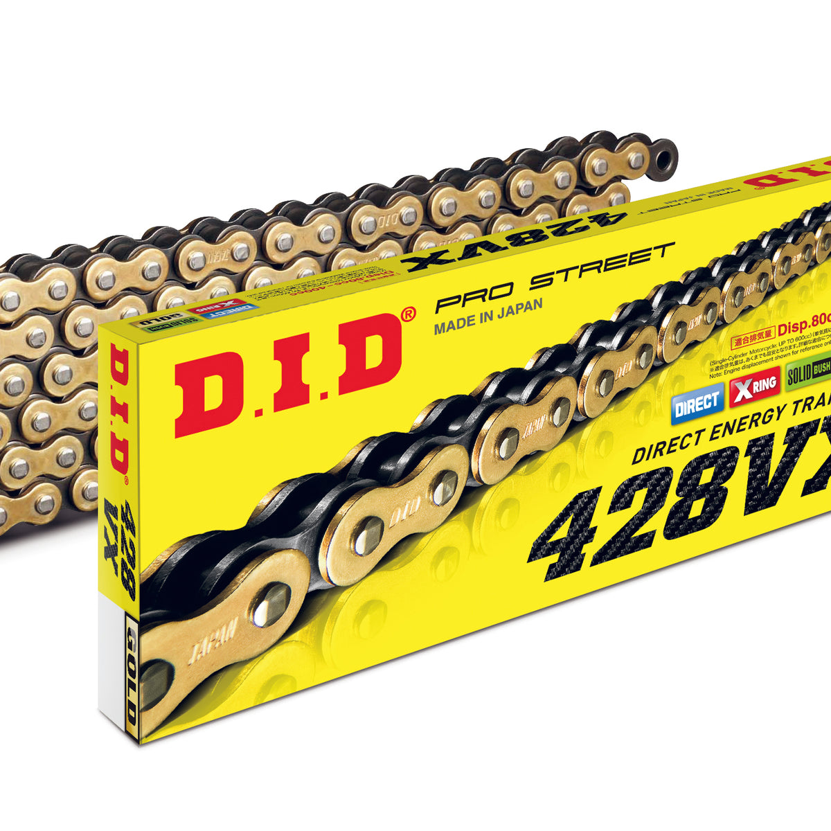 DID 428 VX X-Ring Chain — Sealed Premium (Gold or Natural)